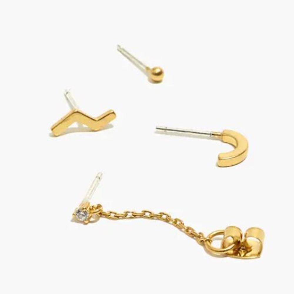 NWT Madewell Zigzag Earring Set
